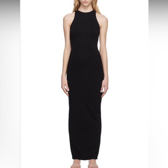 SKIMS Dresses & Skirts - NWOT SKIMS Black Outdoor Basics Maxi Dress Size XXS